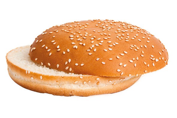 Hamburger-Brötchen rund mit Sesam 86g, 24 Stück