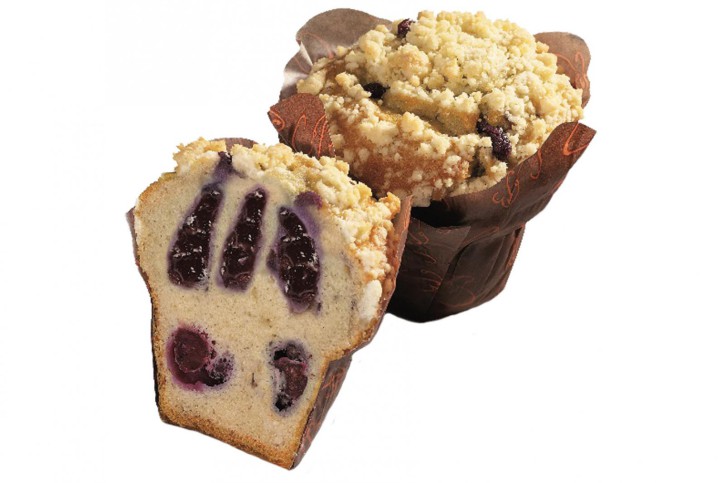 XXL-Blueberry-filled Crumble-Muffin 135g, 24 Stück
