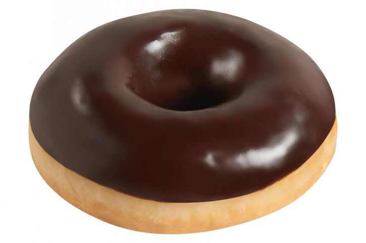 Donut dunkel glasiert 52 g, 48 Stück